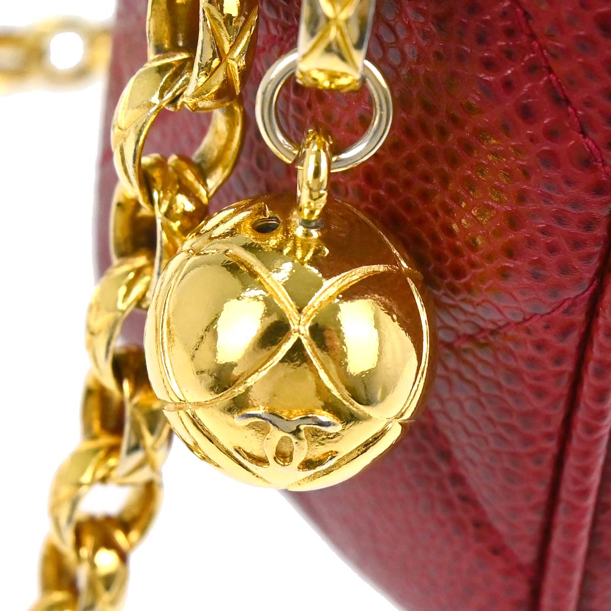 Chanel 1991-1994 Red Caviar Skin Camera Bag Mini