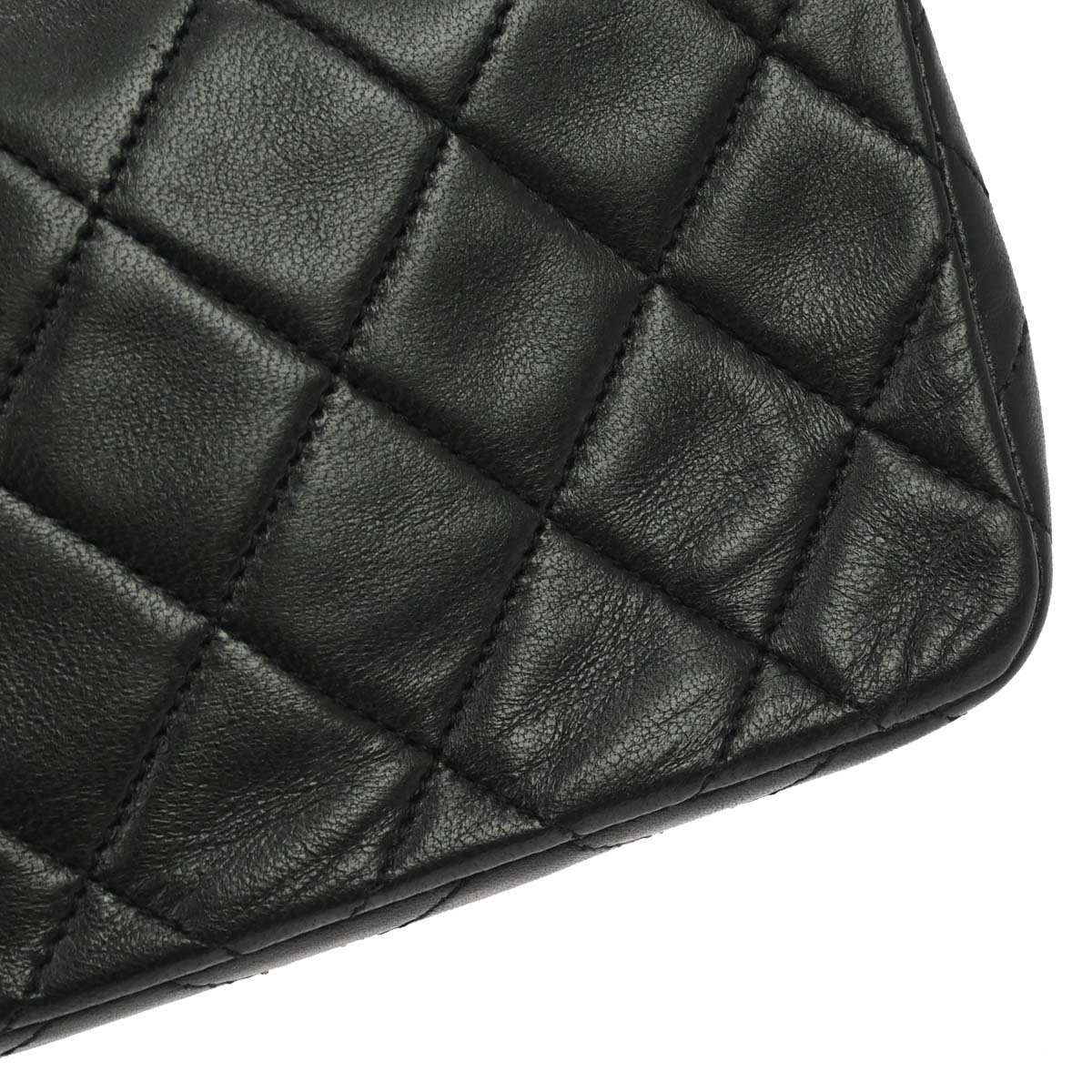 Chanel 1989-1991 Black Lambskin Turnlock Mini Full Flap Shoulder Bag