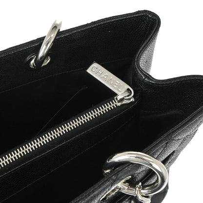 Chanel 2012-2013 Black Caviar Skin Grand Shopping Tote GST Chain Handbag