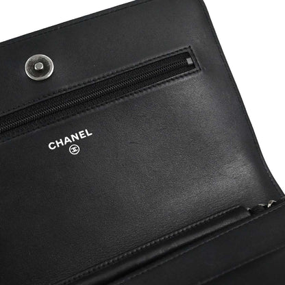 Boy Chanel 2018 Black Caviar Skin Chain WOC Shoulder Bag