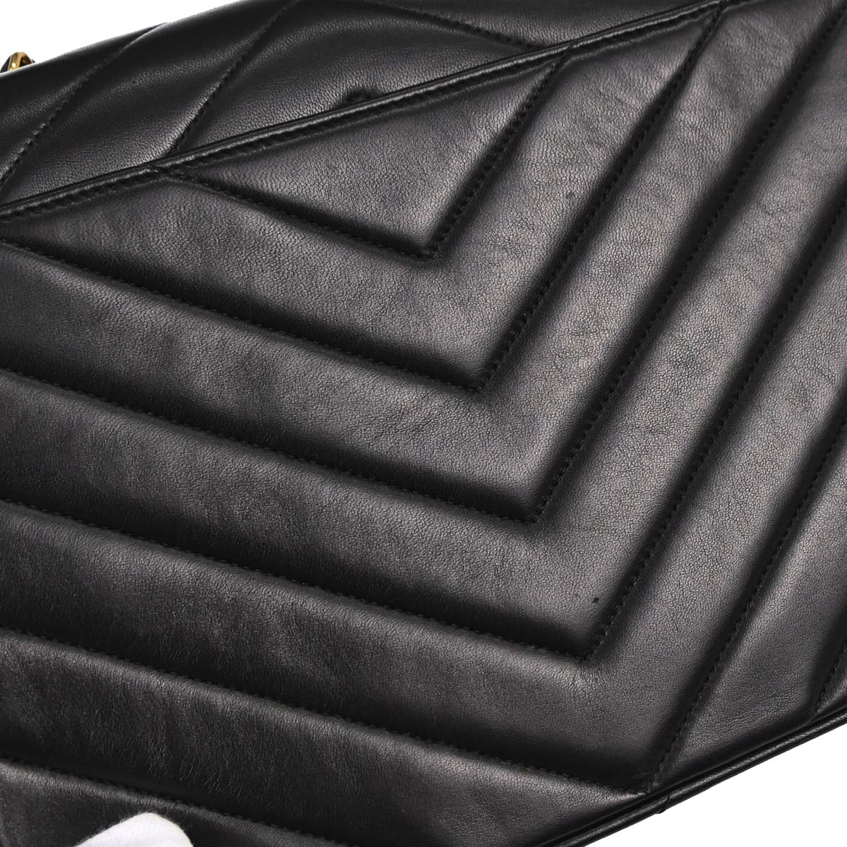 Chanel 1991-1994 Black Lambskin Chevron Mademoiselle Single Flap Shoulder Bag