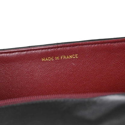 Chanel 1991-1994 Black Lambskin Chevron Mademoiselle Single Flap Shoulder Bag
