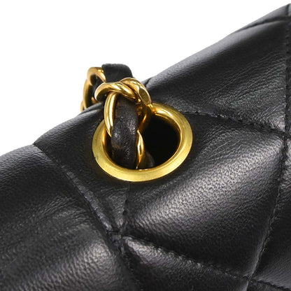 Chanel 1994-1996 Black Lambskin Small Diana Shoulder Bag