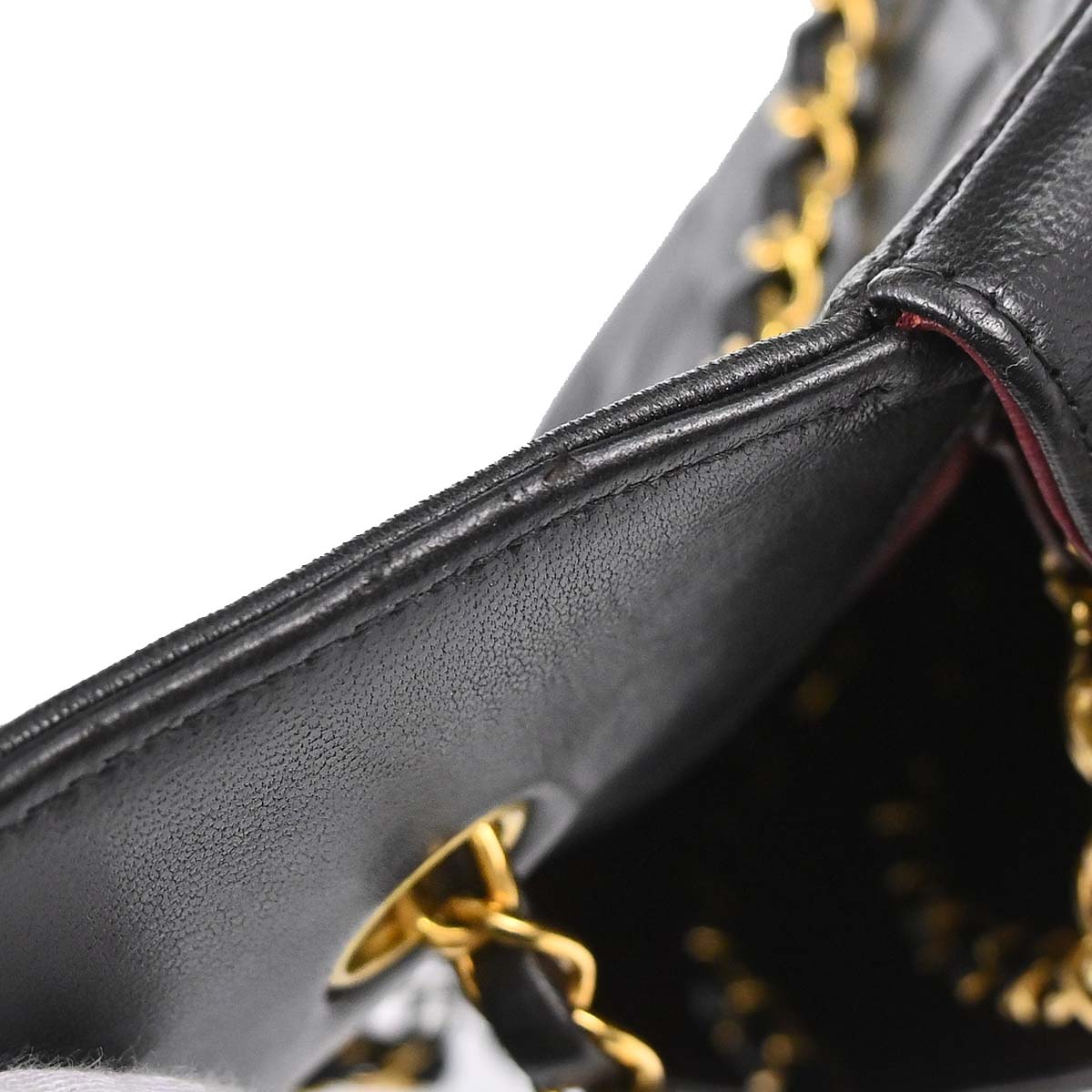 Chanel 1994-1996 Black Lambskin Small Diana Shoulder Bag