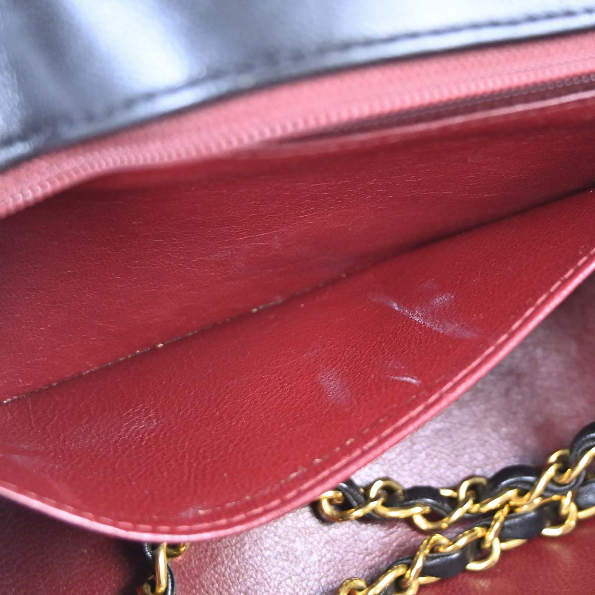 Chanel 1994-1996 Black Lambskin Small Diana Shoulder Bag