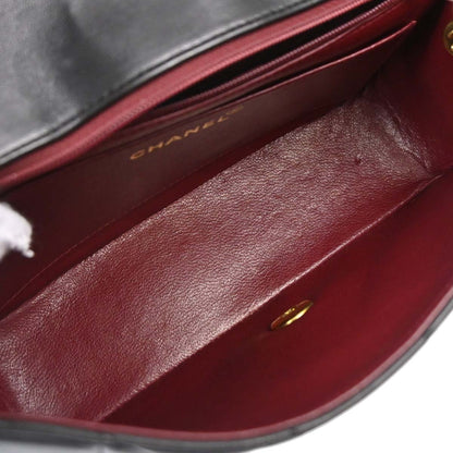 Chanel 1994-1996 Black Lambskin Small Diana Shoulder Bag
