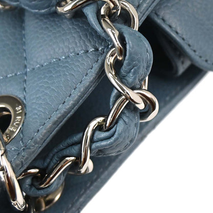 Chanel 2010-2011 Blue Caviar Skin Petite Shopping Tote PST Chain Handbag