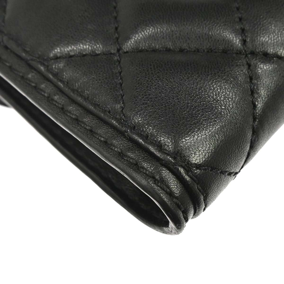 Chanel 2013-2014 Black Lambskin Flap Shoulder Bag