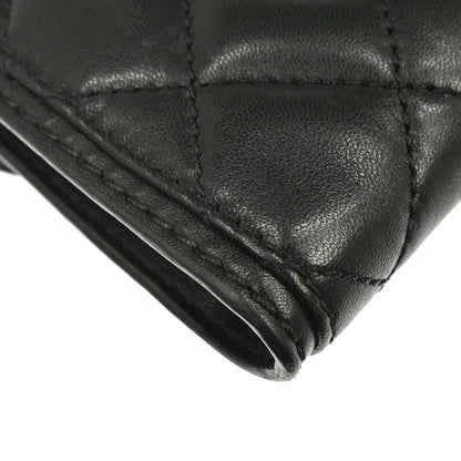Chanel 2013-2014 Black Lambskin Flap Shoulder Bag