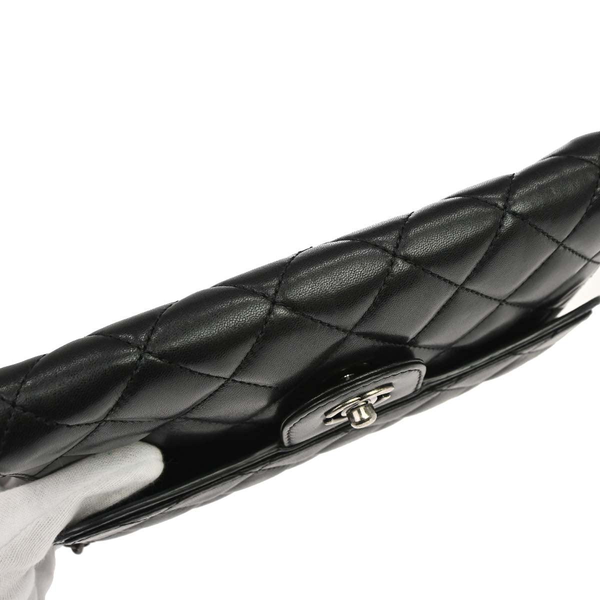 Chanel 2013-2014 Black Lambskin Flap Shoulder Bag