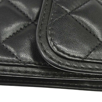 Chanel 2013-2014 Black Lambskin Flap Shoulder Bag
