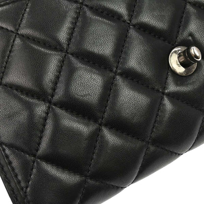 Chanel 2013-2014 Black Lambskin Flap Shoulder Bag