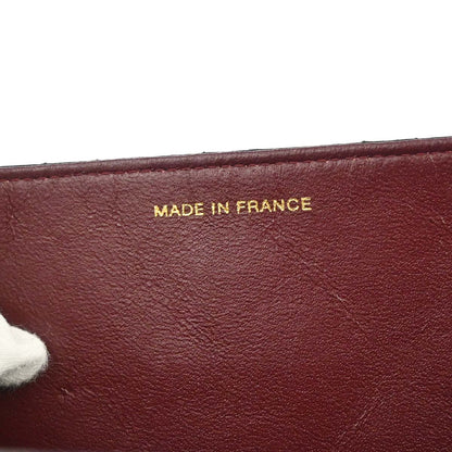Chanel 1997-1999 Black Lambskin Pushlock Small Half Flap Shoulder Bag