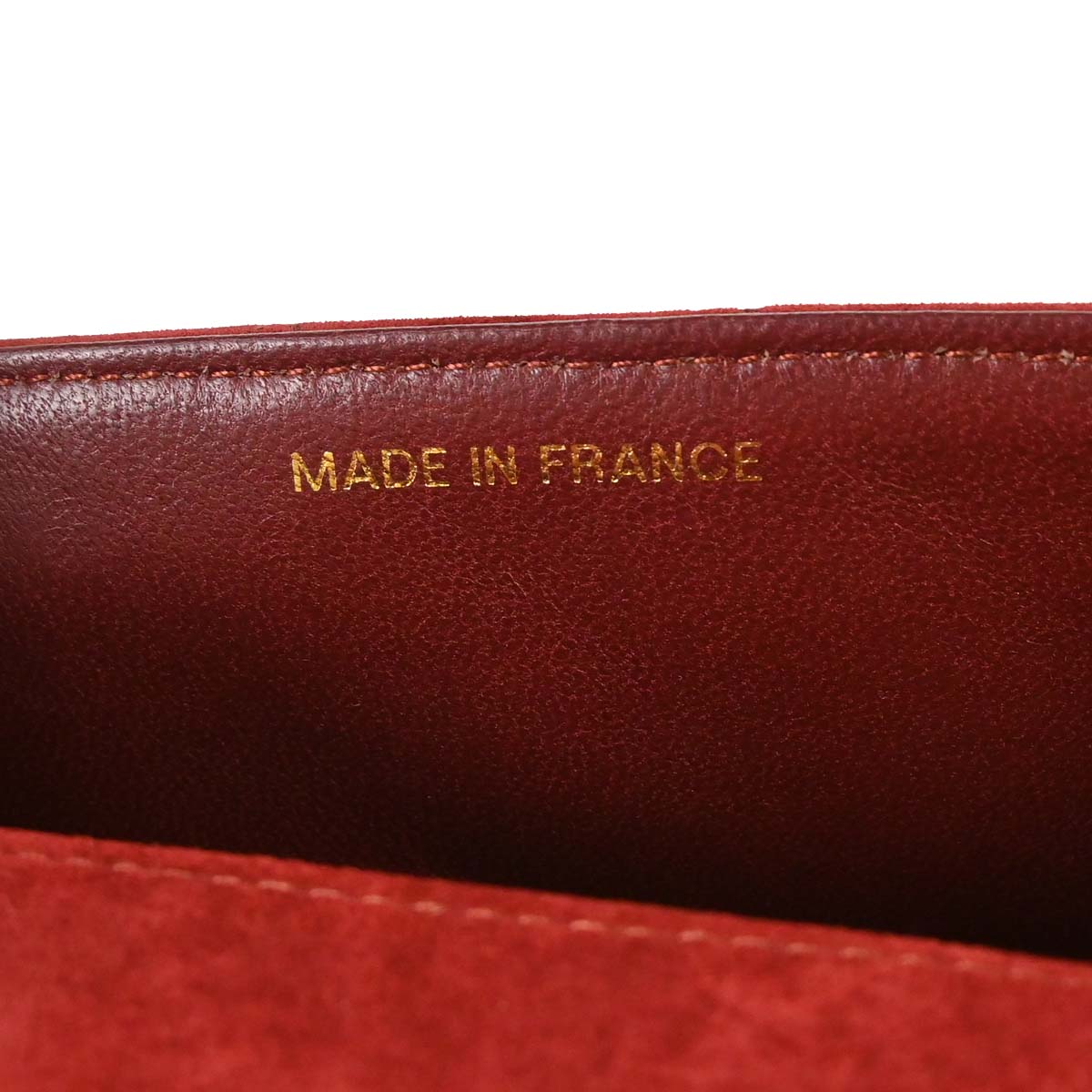 Chanel Red Suede Shoulder Bag