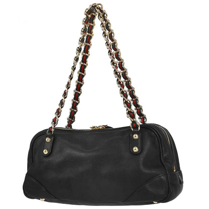 Gucci Black Leather Capri Bowler Bag