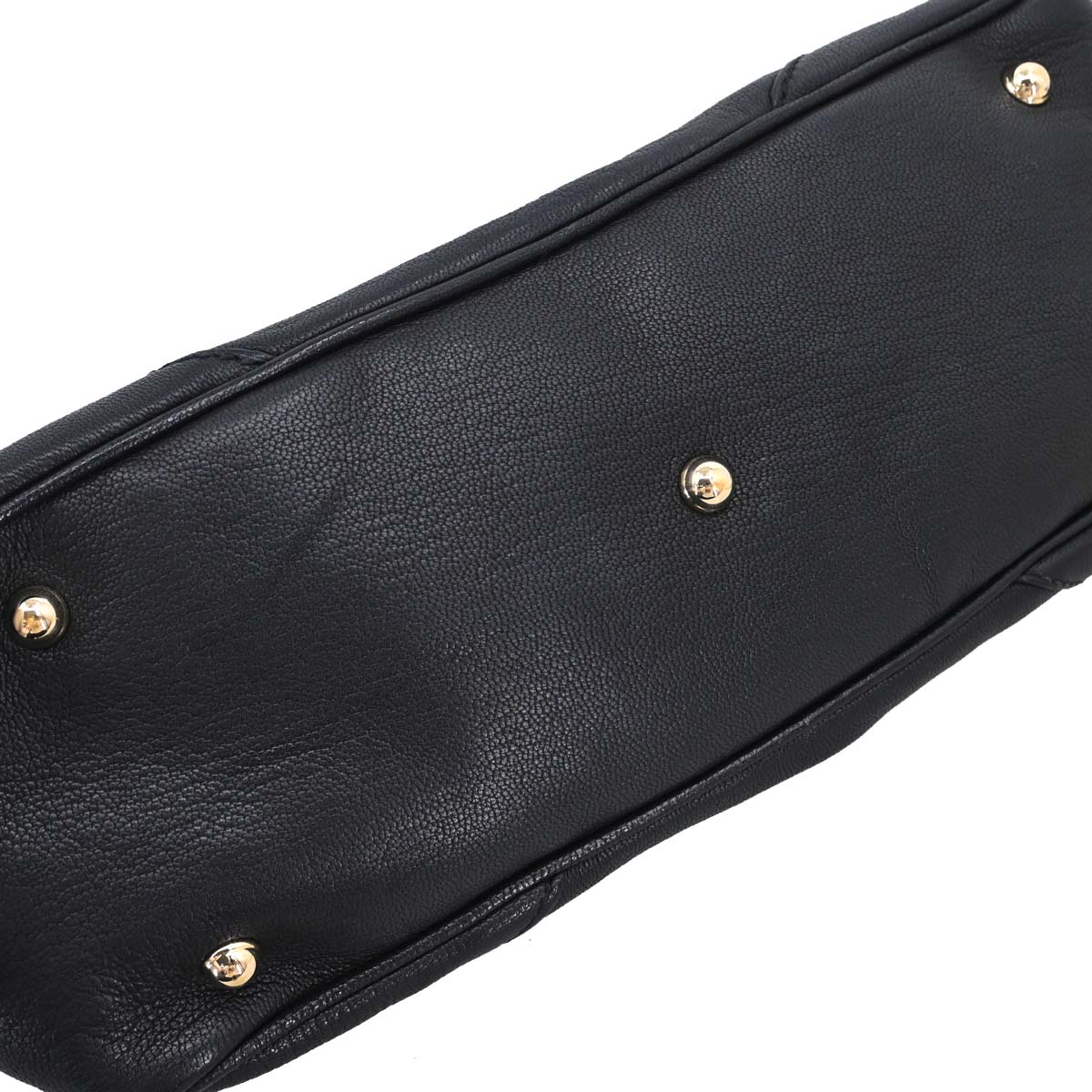 Gucci Black Leather Capri Bowler Bag
