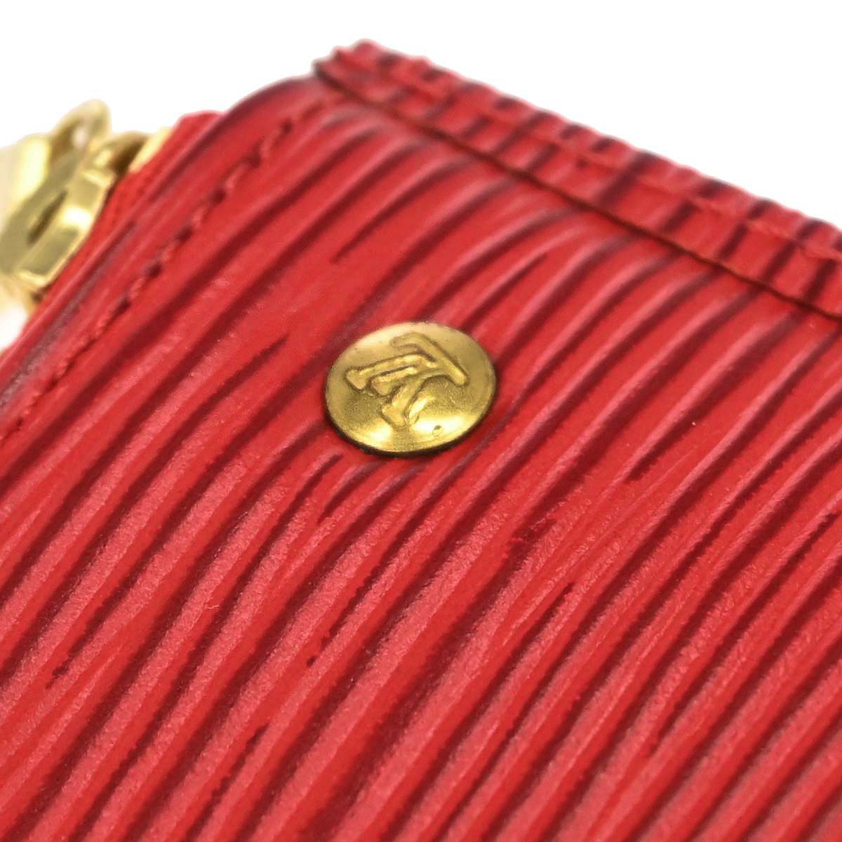 Louis Vuitton Red Epi Pochette Cles Coin Purse M63807
