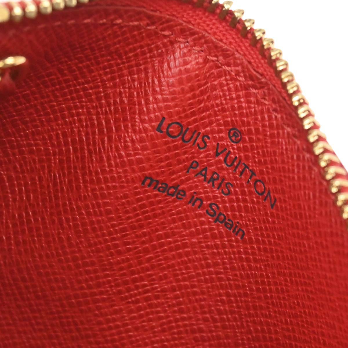 Louis Vuitton Red Epi Pochette Cles Coin Purse M63807