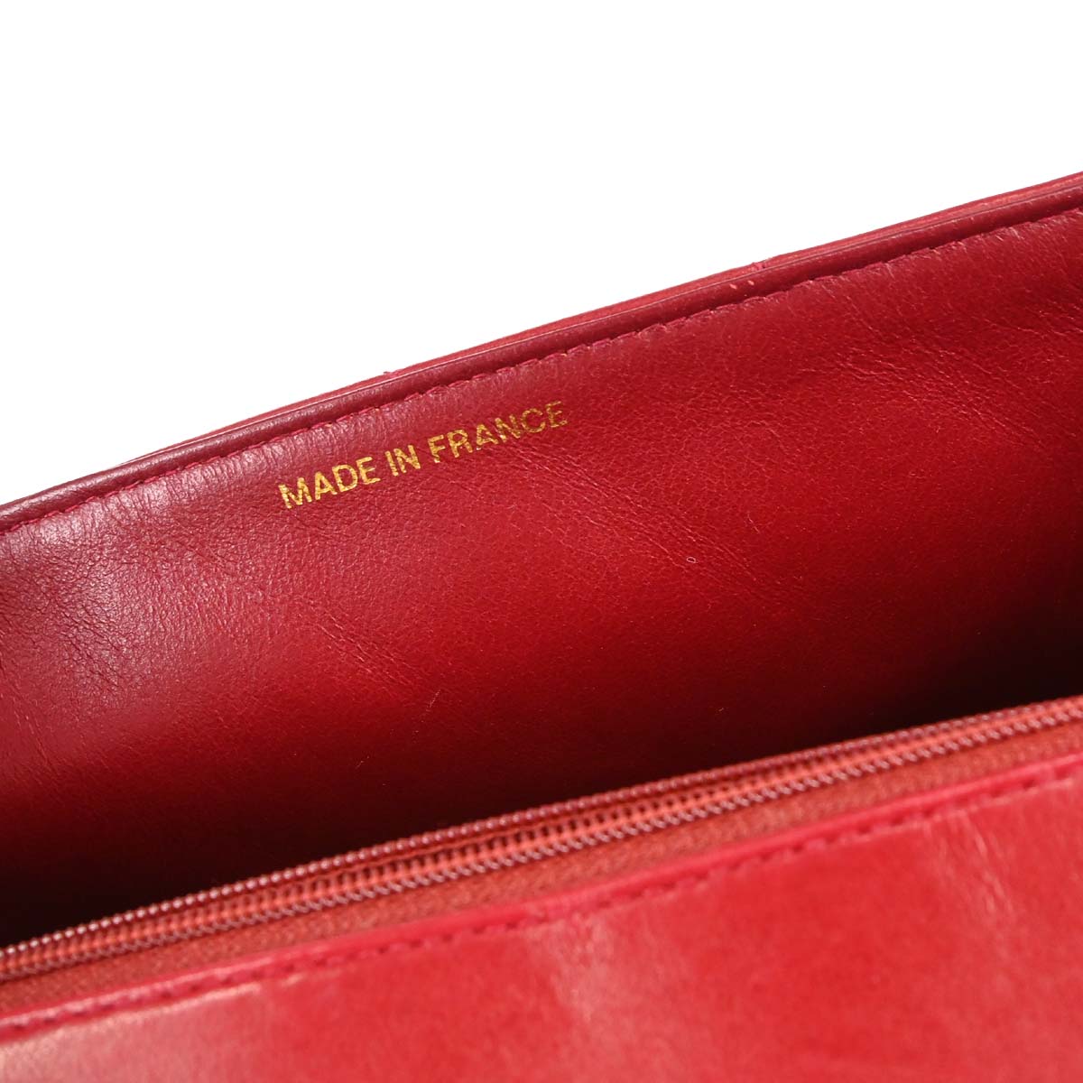 Chanel 1991-1994 Red Lambskin Small Diana Shoulder Bag