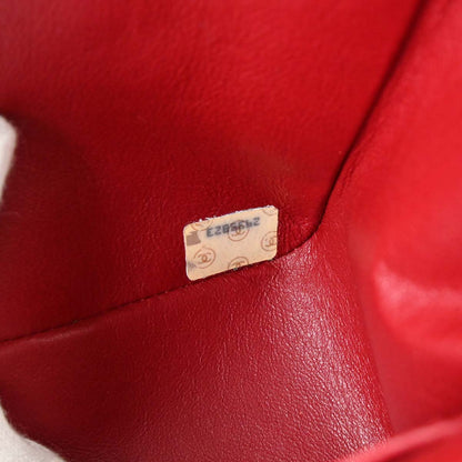 Chanel 1991-1994 Red Lambskin Small Diana Shoulder Bag