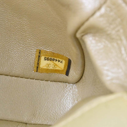 Chanel 2001-2003 Champagne Gold Lambskin Choco Bar East West Shoulder Bag