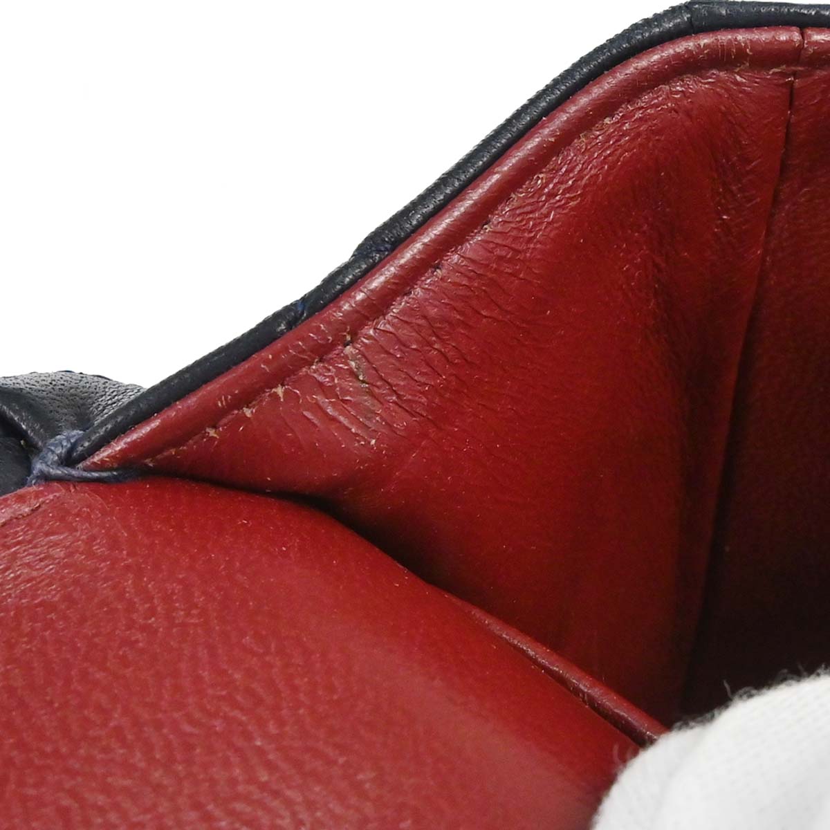Chanel 1989-1991 Navy Lambskin Small Classic Double Flap Shoulder Bag