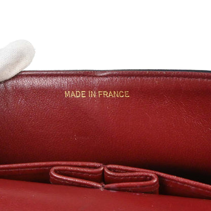 Chanel 1989-1991 Navy Lambskin Small Classic Double Flap Shoulder Bag