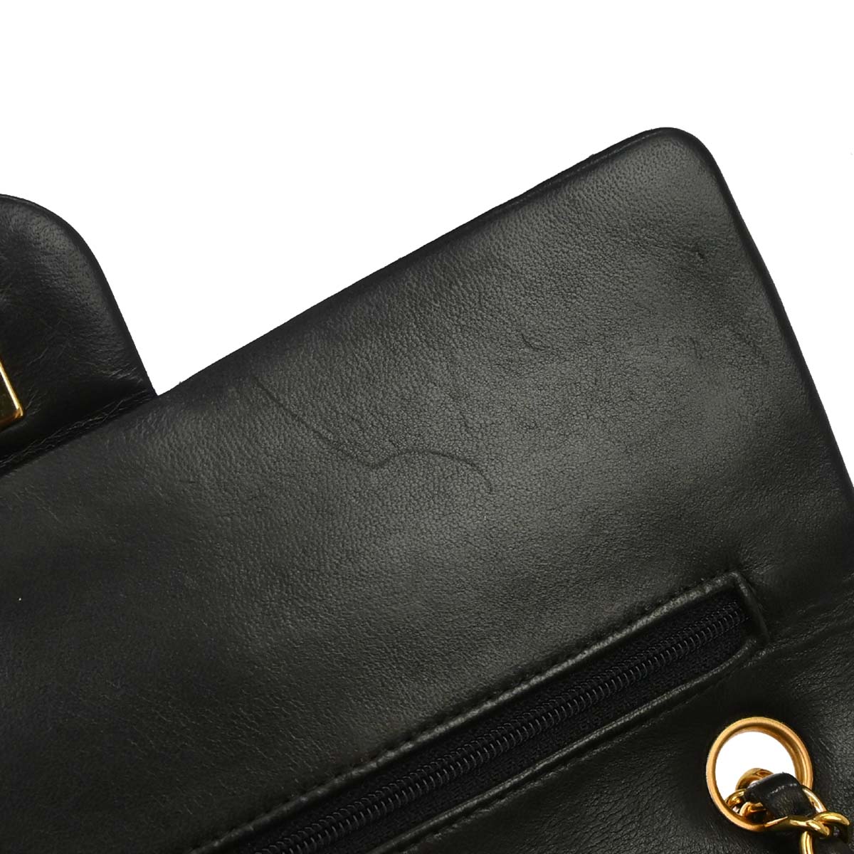 Chanel 1994-1996 Black Lambskin Medium Classic Double Flap Shoulder Bag