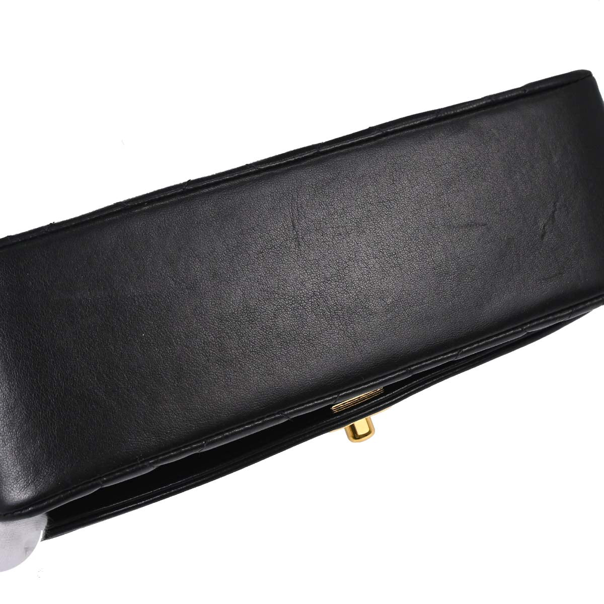 Chanel 1996-1997 Black Lambskin Small Diana Shoulder Bag