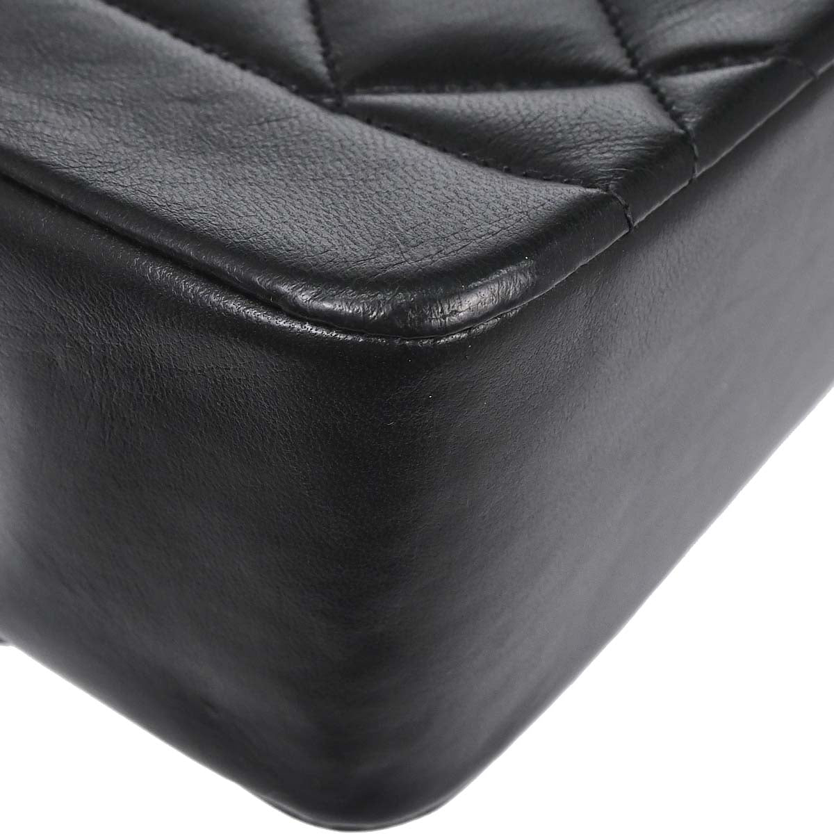 Chanel 1996-1997 Black Lambskin Small Diana Shoulder Bag