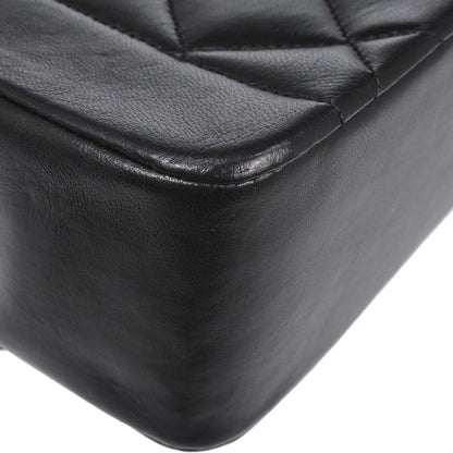 Chanel 1996-1997 Black Lambskin Small Diana Shoulder Bag