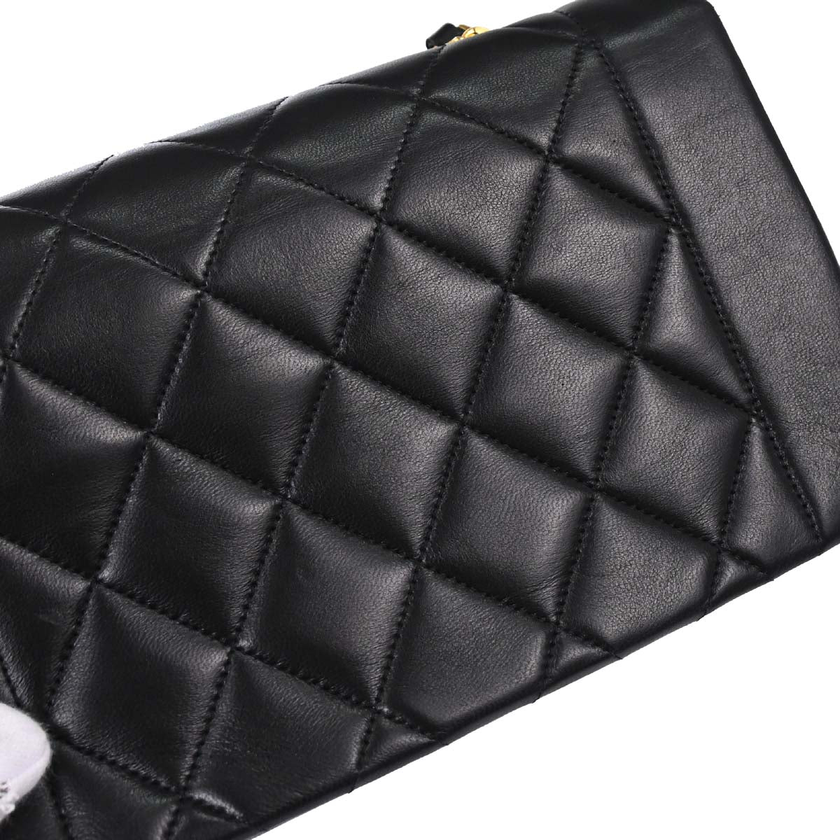 Chanel 1996-1997 Black Lambskin Small Diana Shoulder Bag