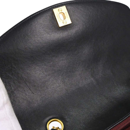Chanel 1996-1997 Black Lambskin Small Diana Shoulder Bag
