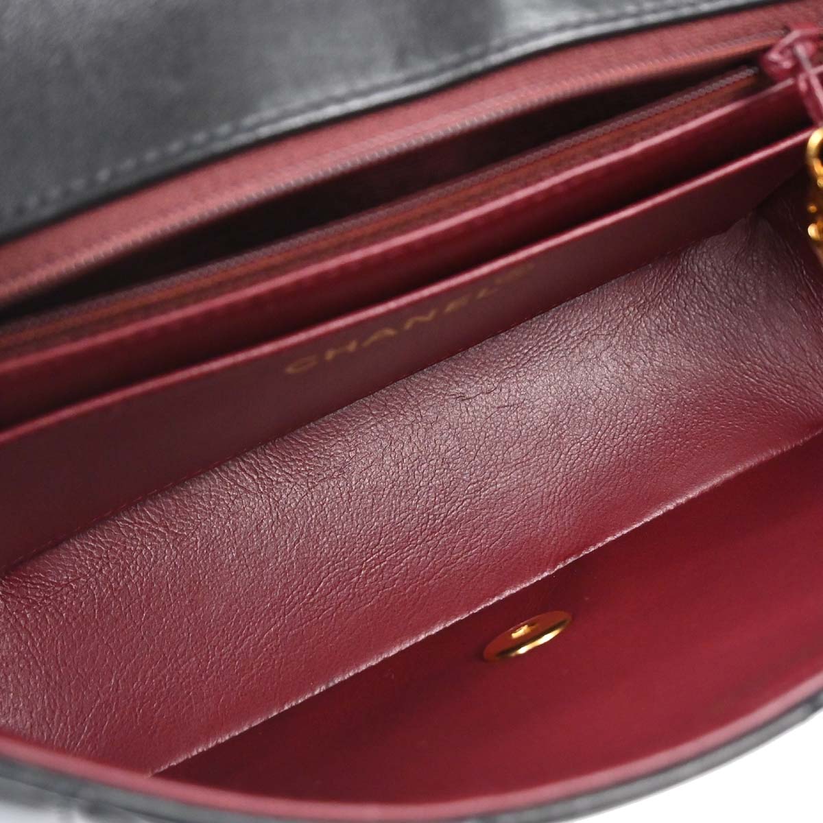 Chanel 1996-1997 Black Lambskin Small Diana Shoulder Bag