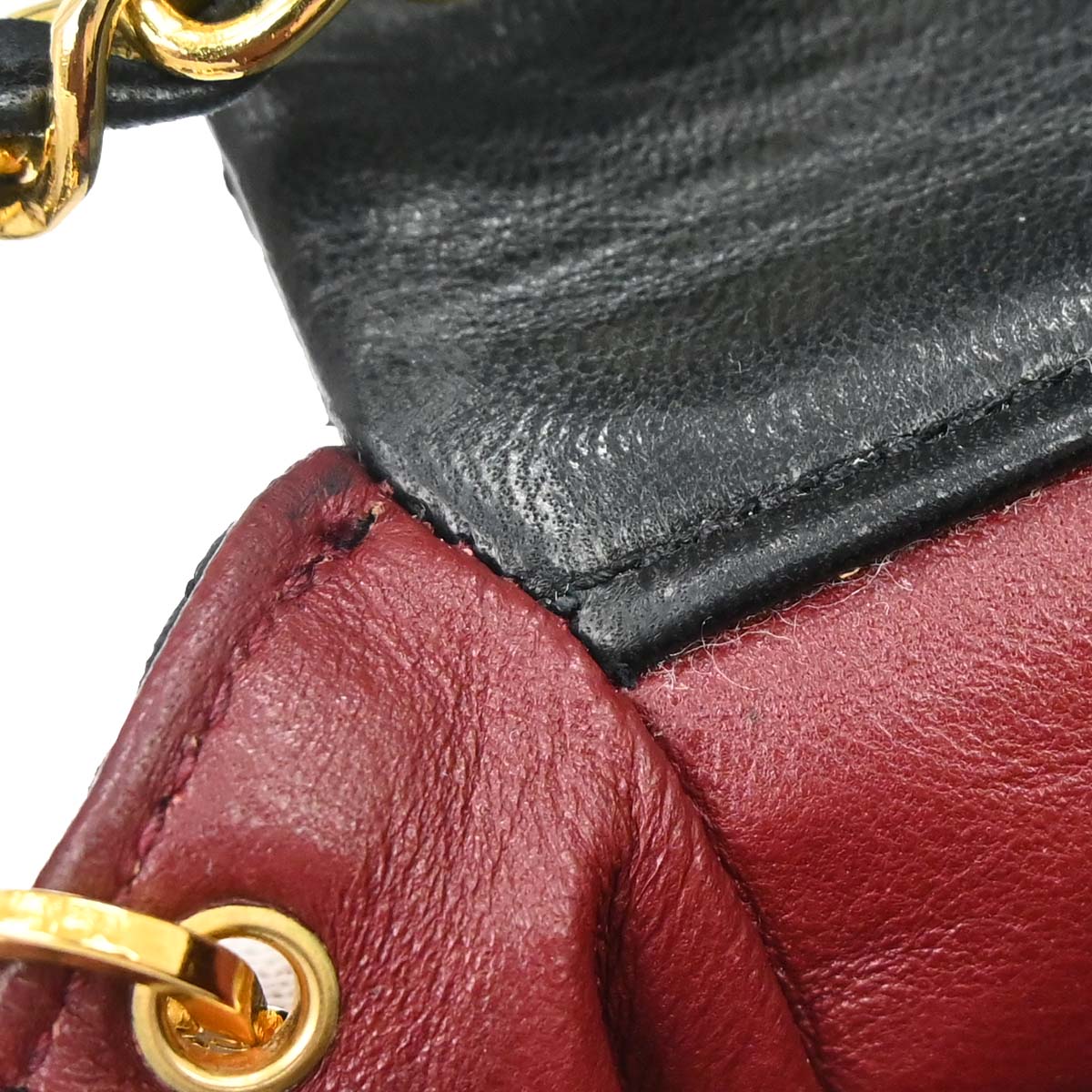Chanel 1989-1991 Black Lambskin Turnlock Small Full Flap Shoulder Bag