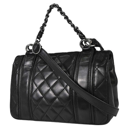 Chanel 2006-2008 Black Lambskin In The Mix 2way Shoulder Handbag