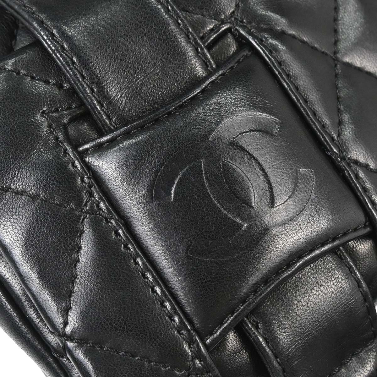 Chanel 2006-2008 Black Lambskin In The Mix 2way Shoulder Handbag