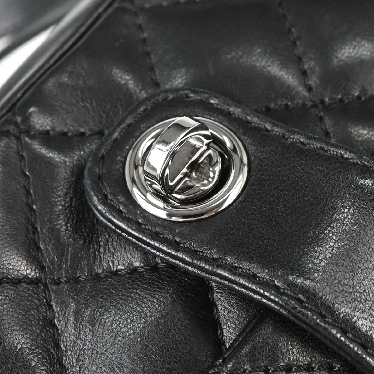 Chanel 2006-2008 Black Lambskin In The Mix 2way Shoulder Handbag