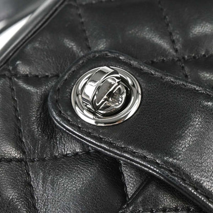 Chanel 2006-2008 Black Lambskin In The Mix 2way Shoulder Handbag