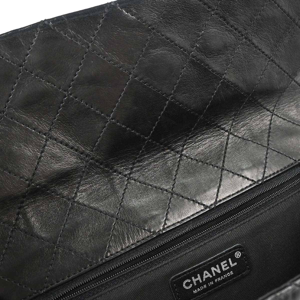 Chanel 2006-2008 Black Lambskin In The Mix 2way Shoulder Handbag