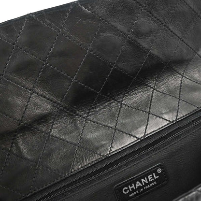 Chanel 2006-2008 Black Lambskin In The Mix 2way Shoulder Handbag