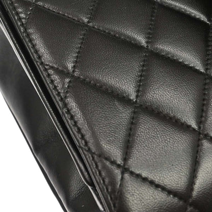 Chanel 1991-1994 Black Lambskin Single Flap Shoulder Bag