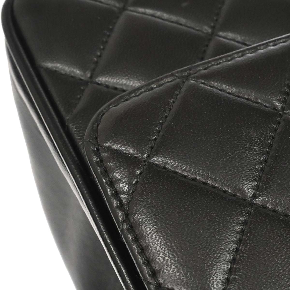 Chanel 1991-1994 Black Lambskin Single Flap Shoulder Bag