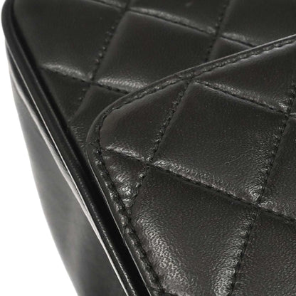 Chanel 1991-1994 Black Lambskin Single Flap Shoulder Bag