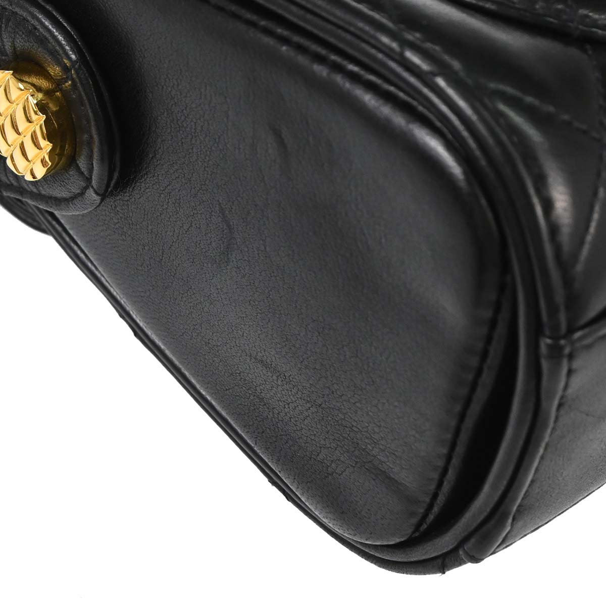 Chanel 1991-1994 Black Lambskin Shoulder Bag