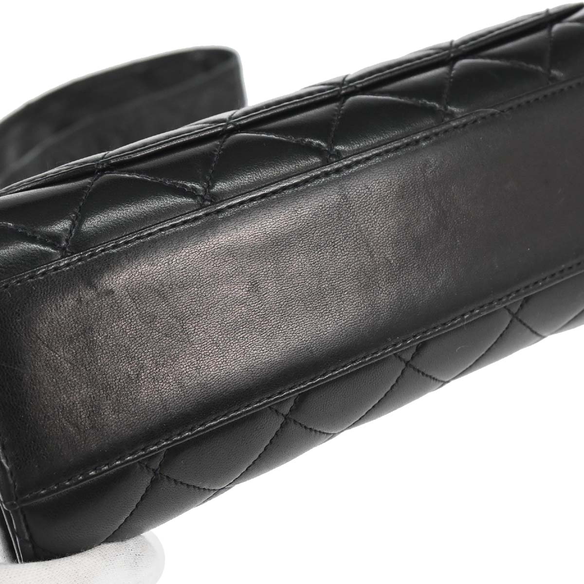 Chanel 1991-1994 Black Lambskin Shoulder Bag