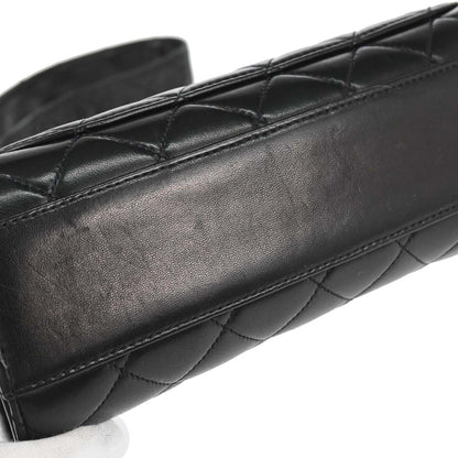 Chanel 1991-1994 Black Lambskin Shoulder Bag