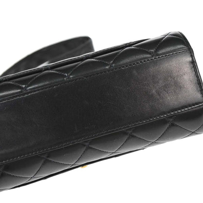 Chanel 1991-1994 Black Lambskin Shoulder Bag