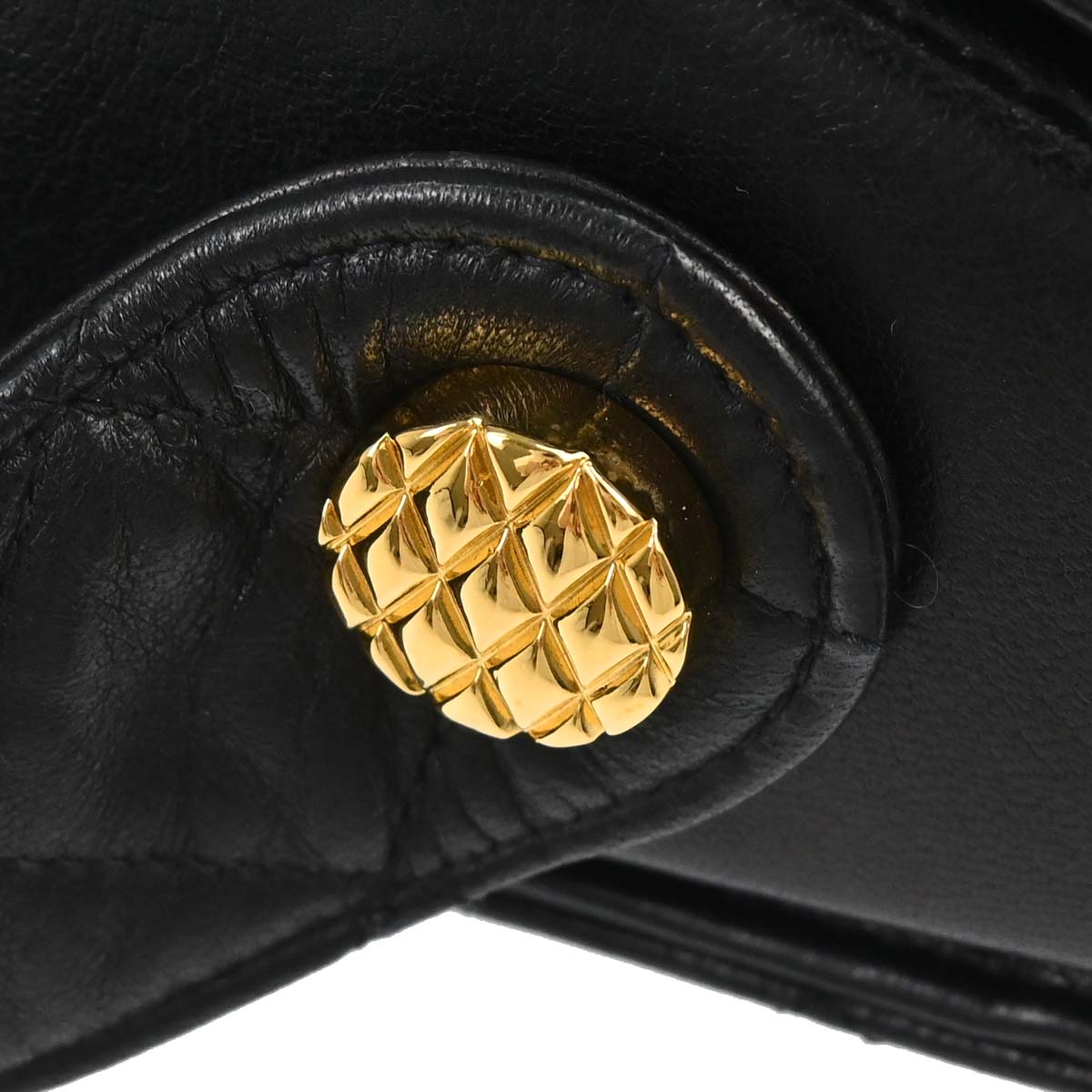 Chanel 1991-1994 Black Lambskin Shoulder Bag