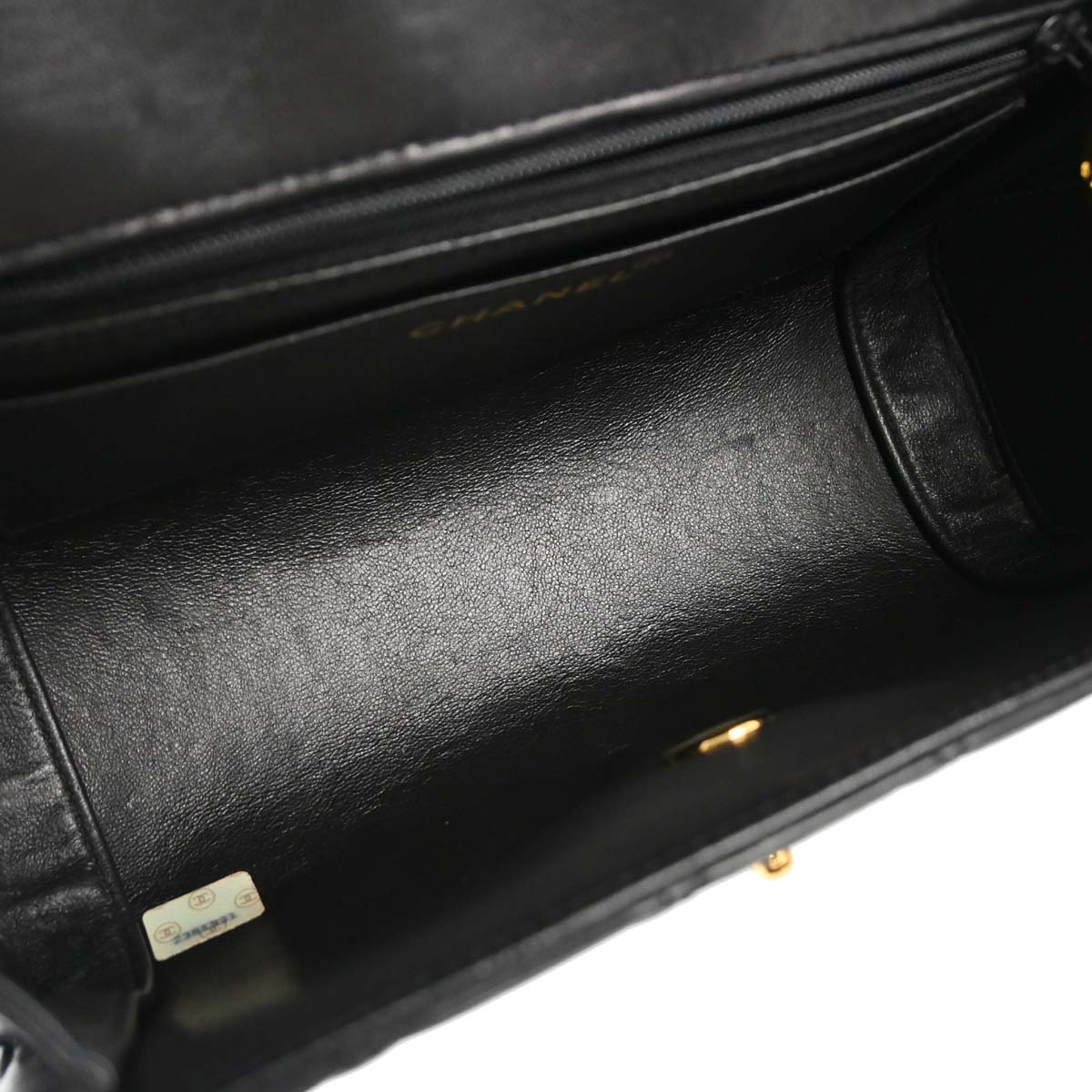 Chanel 1991-1994 Black Lambskin Shoulder Bag
